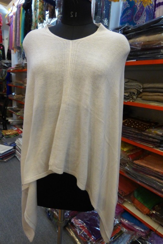 Cashmere Knitted Poncho , Size-Free