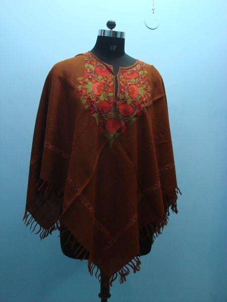 Wool Embroidery Poncho
