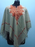 Wool Hand Ary Embroided Poncho 