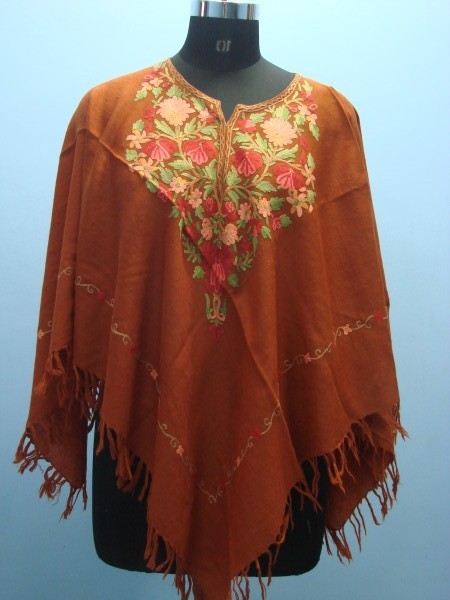 Wool Hand Ary Embroided Poncho