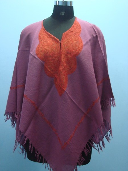Wool Hand Ary Embroided Poncho