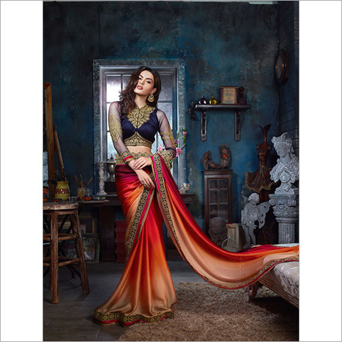 Satin Designer Saree