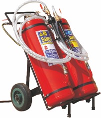 Red Wheeled Foam Fire Extinguisher