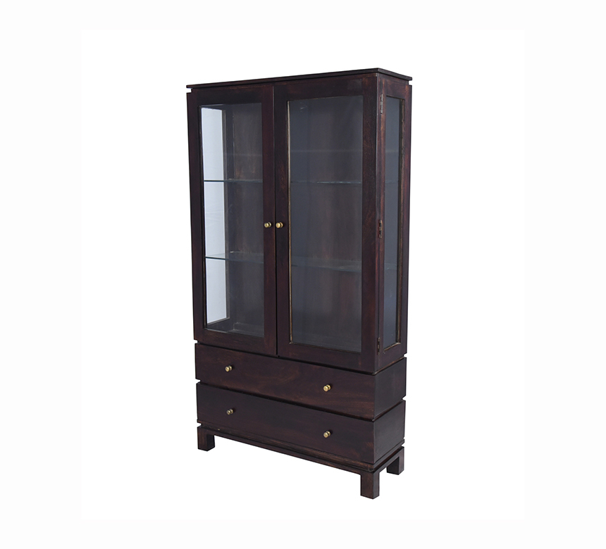 Wooden Almirah with Glass Door