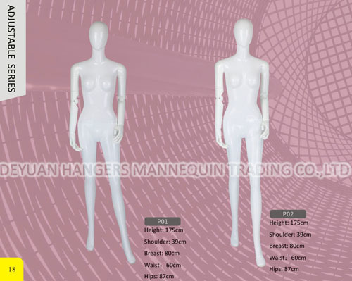 Female Mannequin Glossy & Adjustable hands