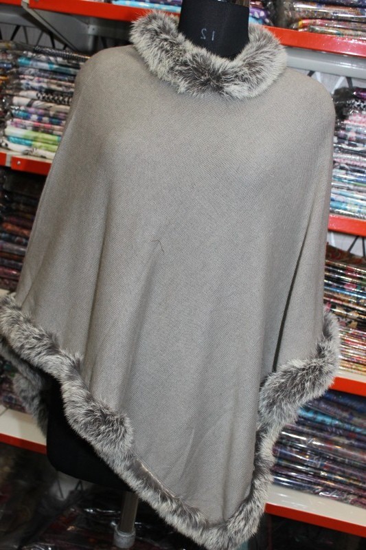 Poncho With Fur