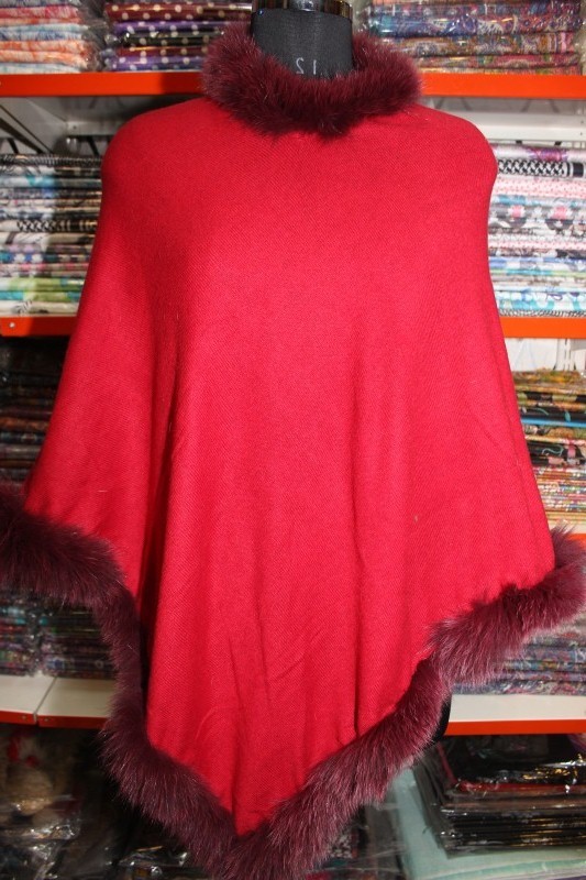 Poncho With Fur