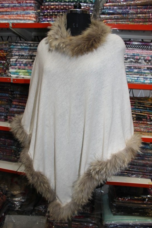 Poncho With Fur