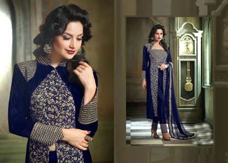 फाल्कन मखमली डिजाइनर सूट