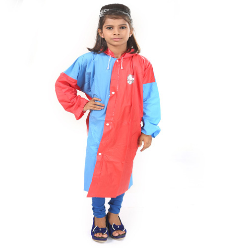 Rainfun Pvc Kids Raincoat With School Bag Space