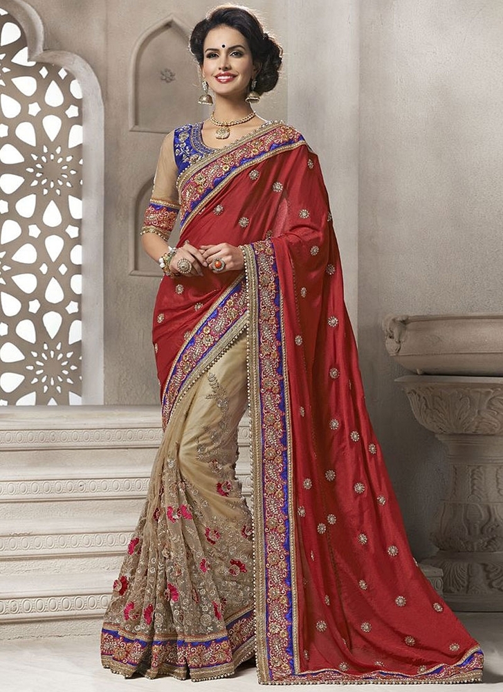 Benevolence Red Raw Silk Saree