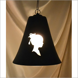 Victoria Face Etched Hanging Lamp