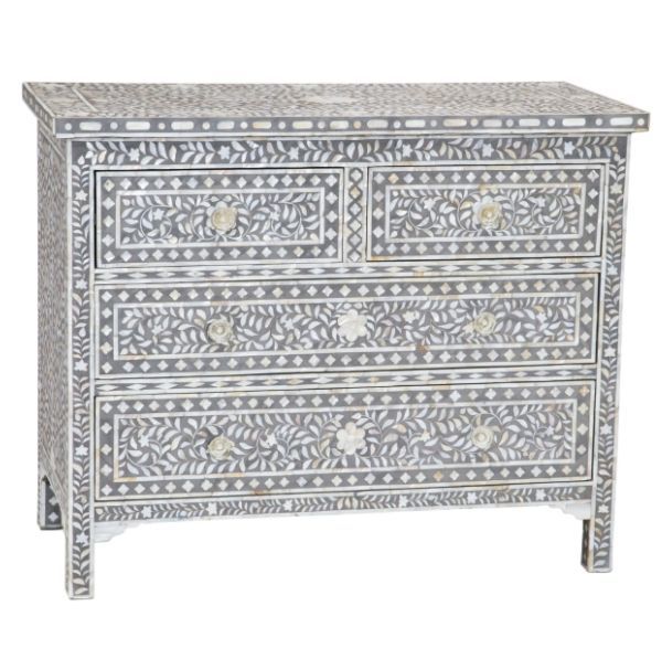 Bone Inlay Drawer Chest