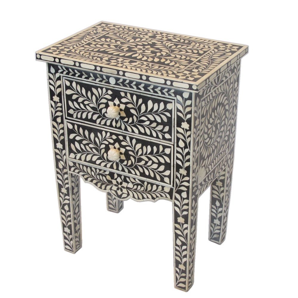 Bone Inlay Drawer Chest