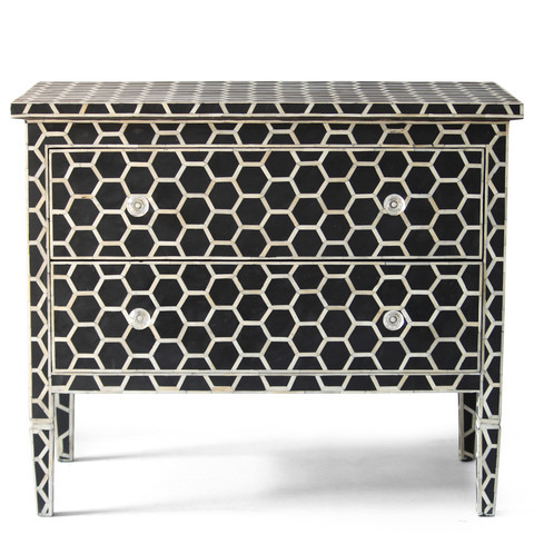 Bone Inlay Drawer Chest