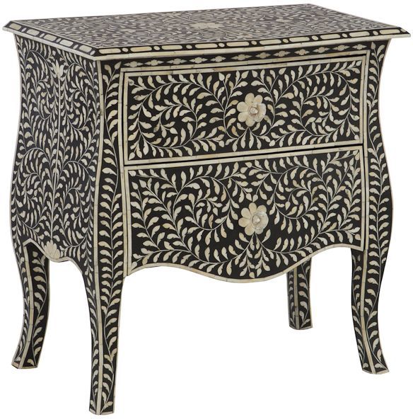 Bone Inlay Drawer Chest