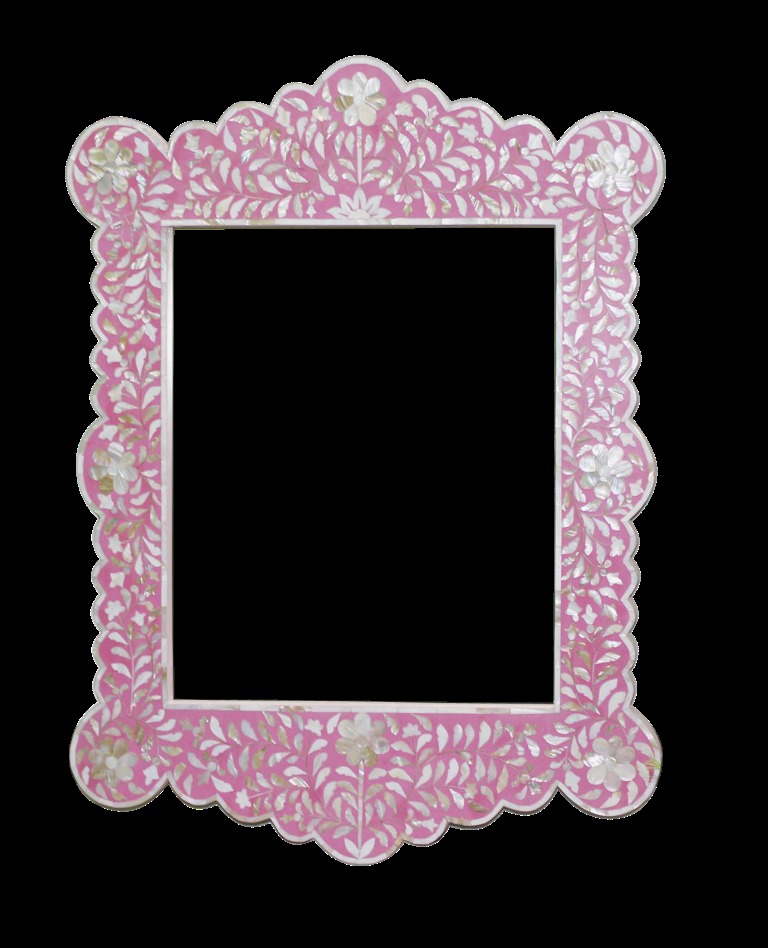 Bone Inlay Mirror Frame