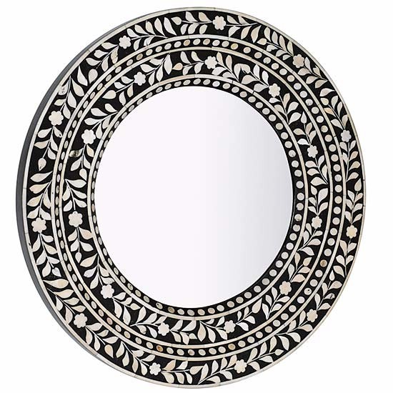 Bone Inlay Mirror Frame