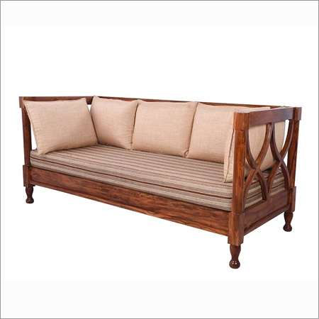 Carver Wooden Three Seater Sofa