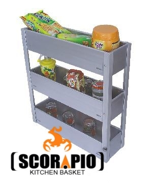 Aluminum Triple Pull Out Basket