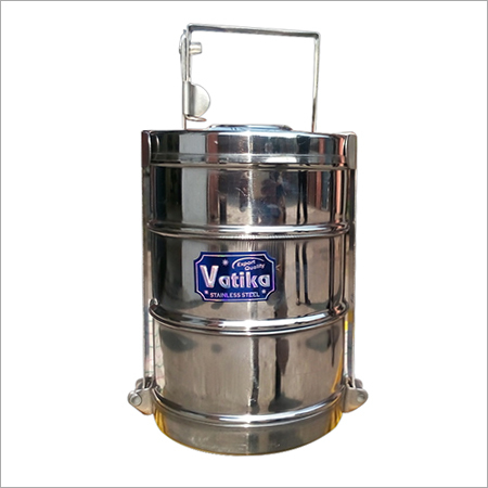 Stainless Steel Lunch Box - Stainless Steel, 1-5 Millimeter Thickness, Polished Surface Finish | Silver Color, Ideal for Home Use