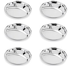 Steel Round Thali - Stainless Steel, Polished Finish, Silver Color | Elegant Design, Easy to Handle, High Durability