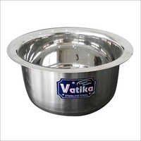 Steel Footed Bowl - Steel, Round Shape, Polished Finish | Scratch Resistant, High Strength, Lustrous Appearance, Durable Design