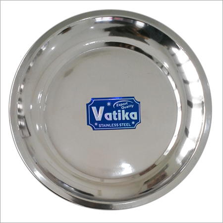 Stainless Steel Plate - Round, Polished Silver Finish | High Strength, Smooth Edges, Lightweight, Heat and Water Resistant