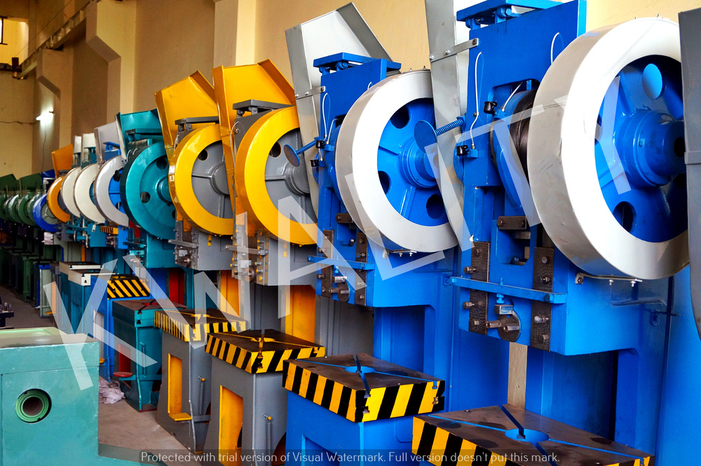 30 Ton C Frame Power Press - Metal, 30 Ton Load, Blue & Yellow, 3 HP Hydraulic Power Source | Quality Material, Easy Maintenance, Rust Resistant, Trouble-Free Functionality