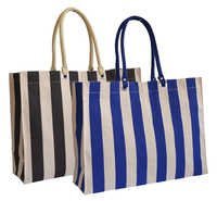 Stripe Printed Jute Promotional Bag