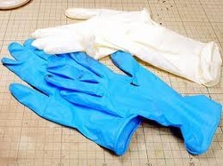 Viotet Blue Thin Rubber Gloves