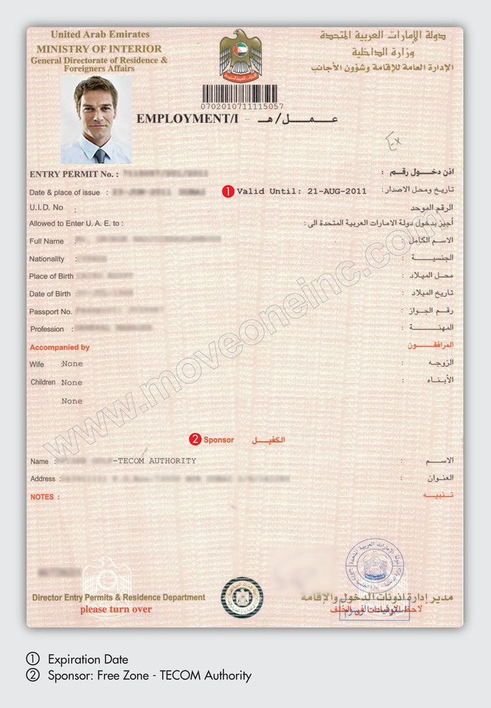 WORK PERMIT VISA FOR UAE - United Arab Emirates