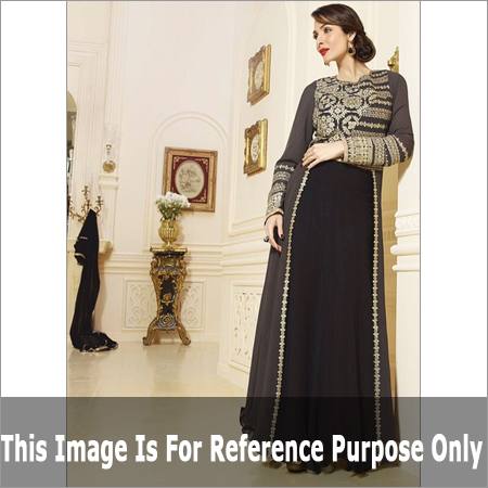 Malaika Arora Khan Black Georgette Long Anarkali Suits