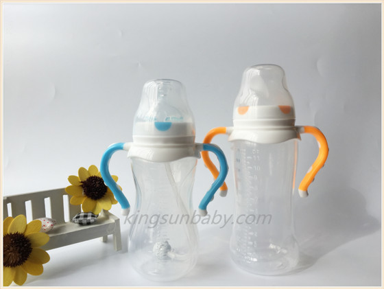 Wide Neck Pp Baby Feeding Bottles With Double Colo