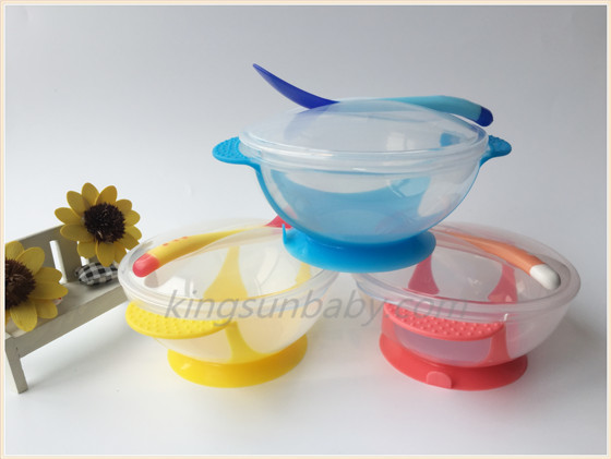 Baby Suction Bowl - PP/TPE Material, 15cm x 9cm Size | Color-Changing Feeding Spoon, FDA Approved, Eco-Friendly Design, Anti-Slip Base, Customizable Colors and Logos
