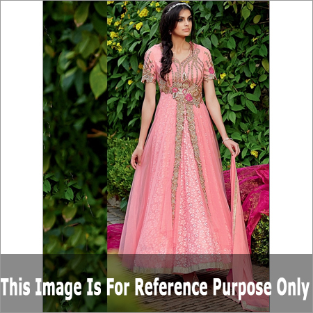 Heavenly Baby Pink Pure Net Anarkali Suit