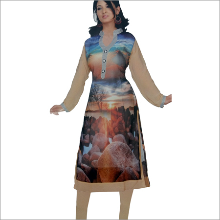 Printed Straight Kurti