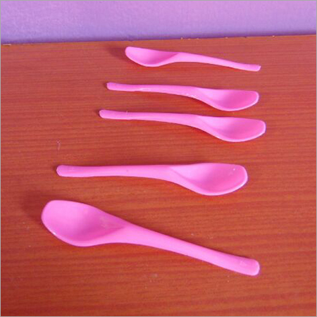 Pink Plastic Spoon