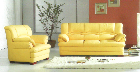 Nelson Sofa Set in Bright Yellow