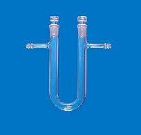 Calcium Chloride Tube, U shape with Side Tube and Interchangeable Stopper