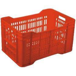 Orange Plastic Vegetable Crates