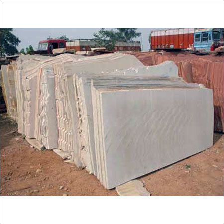 Beige Sandstone Slab - Both Sides Sawn Finish, Hand Dressed Edges | High Strength, Scratch Resistant, Low Maintenance, Polished Finish