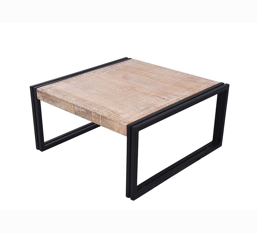 Wooden - Iron Coffee Table