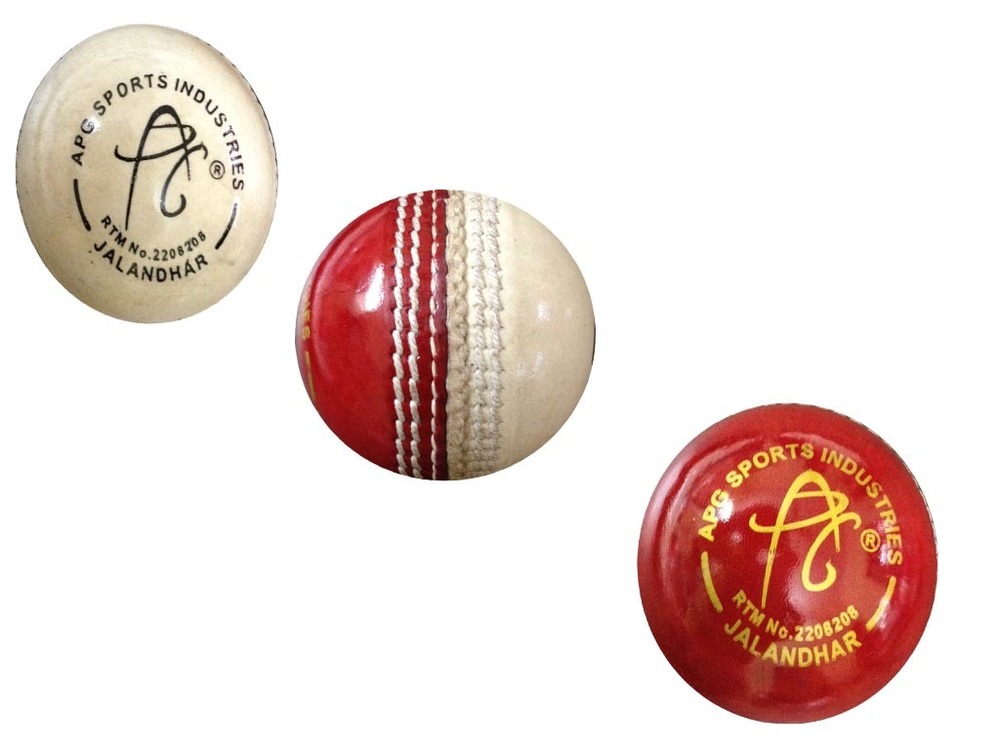 Apg Red & White Practice Red Leather Cricket Ball Age Group: Adults