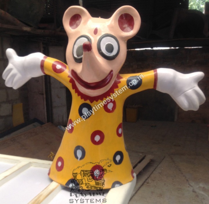 FRP Animal - Mini Mouse | Lightweight Fiberglass Reinforced Plastic, Durable Design, Weather-Resistant Finish