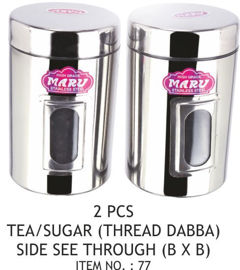 Tea / Sugar (Thread Dabba) Side See Through