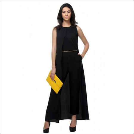 Marlon - Black Sleeveless Straight Fit Jumpsuit