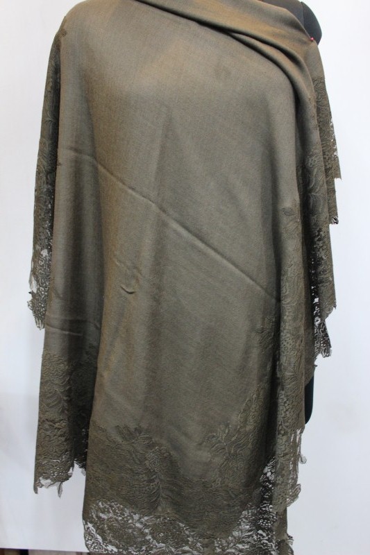 Machine Pashmina French Lace Shawls