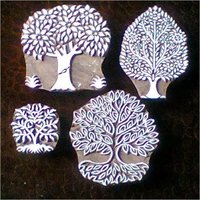 Handcrafted Wooden Tree Printing Blocks