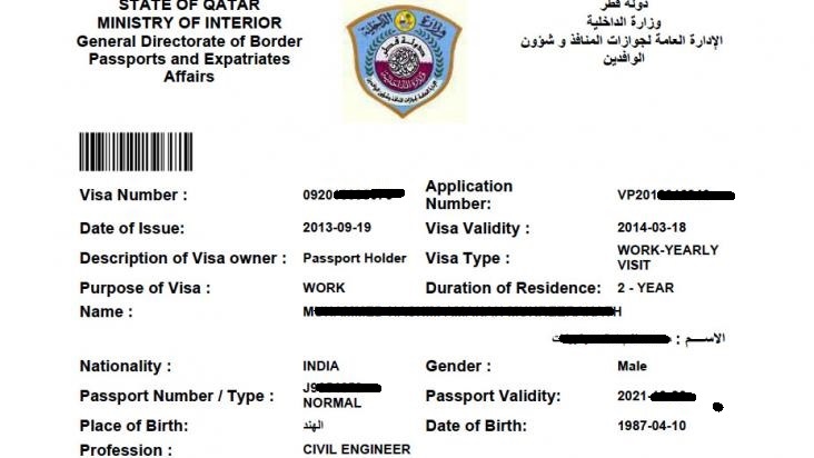 WORK PERMIT VISA FOR OMAN or Sultanate of Oman